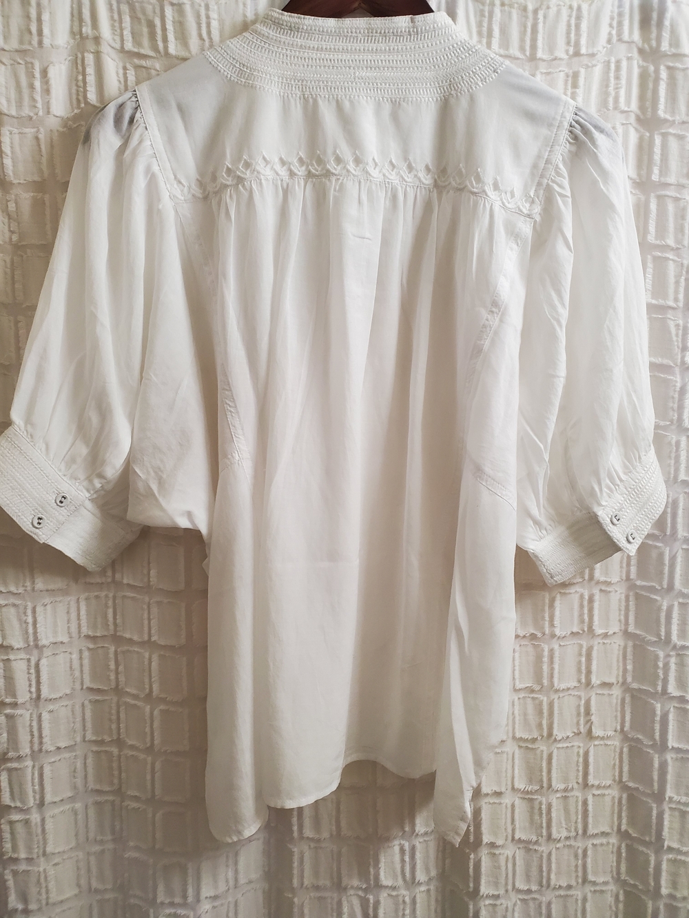 Madewell White Short-Sleeve Button-Front Blouse - Picture 10 of 16